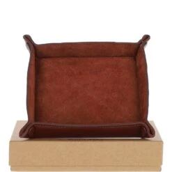 Leather Coin Tray Chestnut: GS-1295