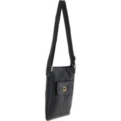 Leather Croc Cross-Body Bag Black: L-70 -Luxe Style Central ashwood leather croc cross body bag black l 70 p6385 23430 image