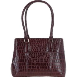 Leather Crocodile Print Two Section With Mid Purse Bag Bordeaux: C-54 10 Leather Crocodile Print Two Section With Mid Purse Bag Bordeaux: C-54 -Luxe Style Central ashwood leather crocodile print two section with mid purse bag bordeaux c 54 p5424 19549 image