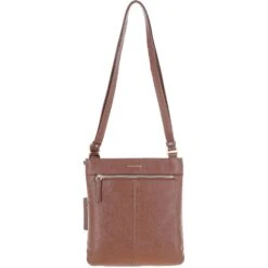 Leather Crossbody Bag Tan: CB-3 (63014) -Luxe Style Central ashwood leather crossbody bag tan cb 3 63014 p7229 26684 image