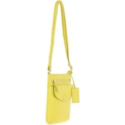 Leather Crossbody Bag Yellow: CB-5 -Luxe Style Central ashwood leather crossbody bag yellow cb 5 p7237 26665 image