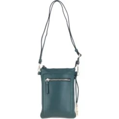 Leather Crossbody Smart Phone Bag Green: Z-71