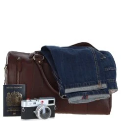 Leather Holdall – Chestnut Tan: T-76 -Luxe Style Central ashwood leather holdall chestnut tan t 76 p6758 24622 image