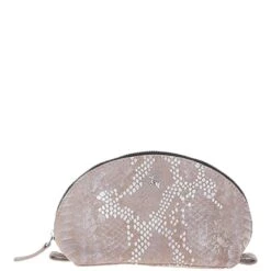 Leather Make-Up Bag Mushroom : PHILIPPA