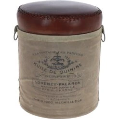 Leather Marseille Stool Brown: KI-007 -Luxe Style Central ashwood leather marseille stool brown ki 007 p5752 20506 image