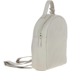 Leather Quilted Backpack Cream -Luxe Style Central ashwood leather quilted backpack cream p5329 19329 image