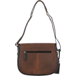 Leather Small Saddle Bag Oily Brown: Joules -Luxe Style Central ashwood leather small saddle bag oily brown joules p6289 22820 image
