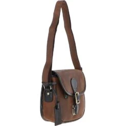 Leather Small Saddle Bag Oily Brown: Joules -Luxe Style Central ashwood leather small saddle bag oily brown joules p6289 22821 image