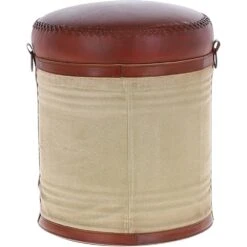 Leather Tonic Stool Brown: M-21289 -Luxe Style Central ashwood leather tonic stool brown m 21289 p6544 23955 image