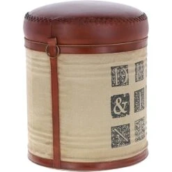 Leather Tonic Stool Brown: M-21289 -Luxe Style Central ashwood leather tonic stool brown m 21289 p6544 23956 image