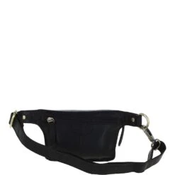 Leather Waist Bag - Black: T-74 -Luxe Style Central ashwood leather waist bag black t 74 p6753 24588 image