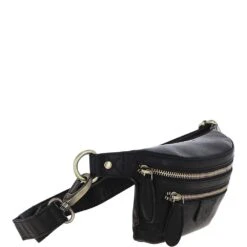 Leather Waist Bag - Black: T-74 -Luxe Style Central ashwood leather waist bag black t 74 p6753 24589 image