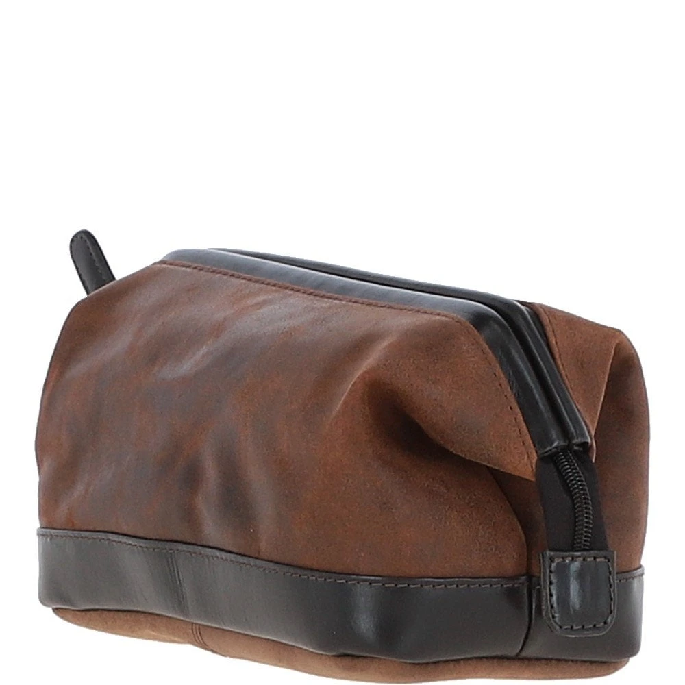 Leather Wash Bag Brown: LOU 4 Leather Wash Bag Brown: LOU - Image 2