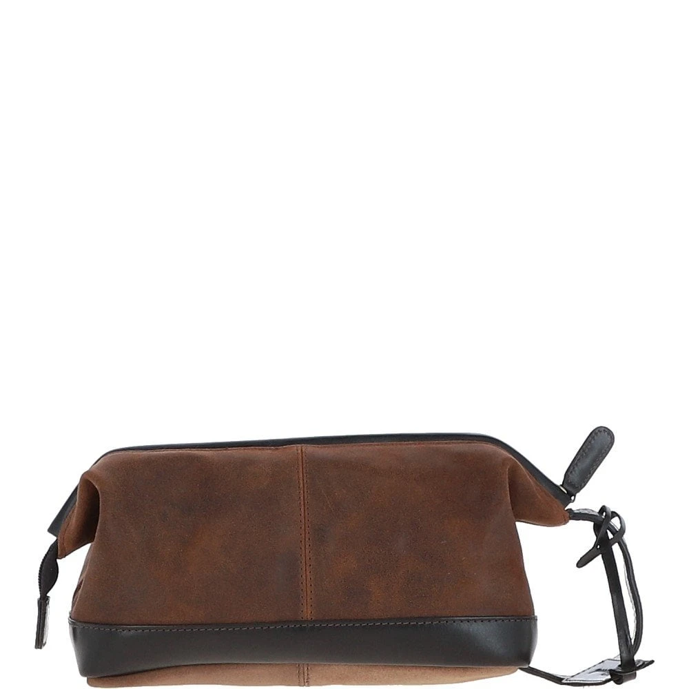 Leather Wash Bag Brown: LOU 5 Leather Wash Bag Brown: LOU - Image 3