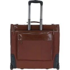 Leather Wheeled Suit Carrier Chestnut : 89149 -Luxe Style Central ashwood leather wheeled suit carrier chestnut 89149 p6736 24662 image