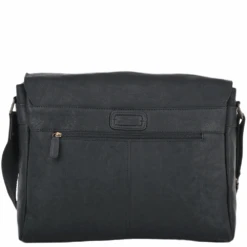 Five Pocket Carry All Leather Messenger Bag Black/ant : Pedro -Luxe Style Central ashwood luggage five pocket carry all leather messenger bag black ant pedro p636 2588 image