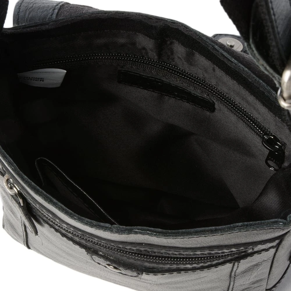 Mens Leather Flight Bag Black/crum : 8341 7 Mens Leather Flight Bag Black/crum : 8341 - Image 5