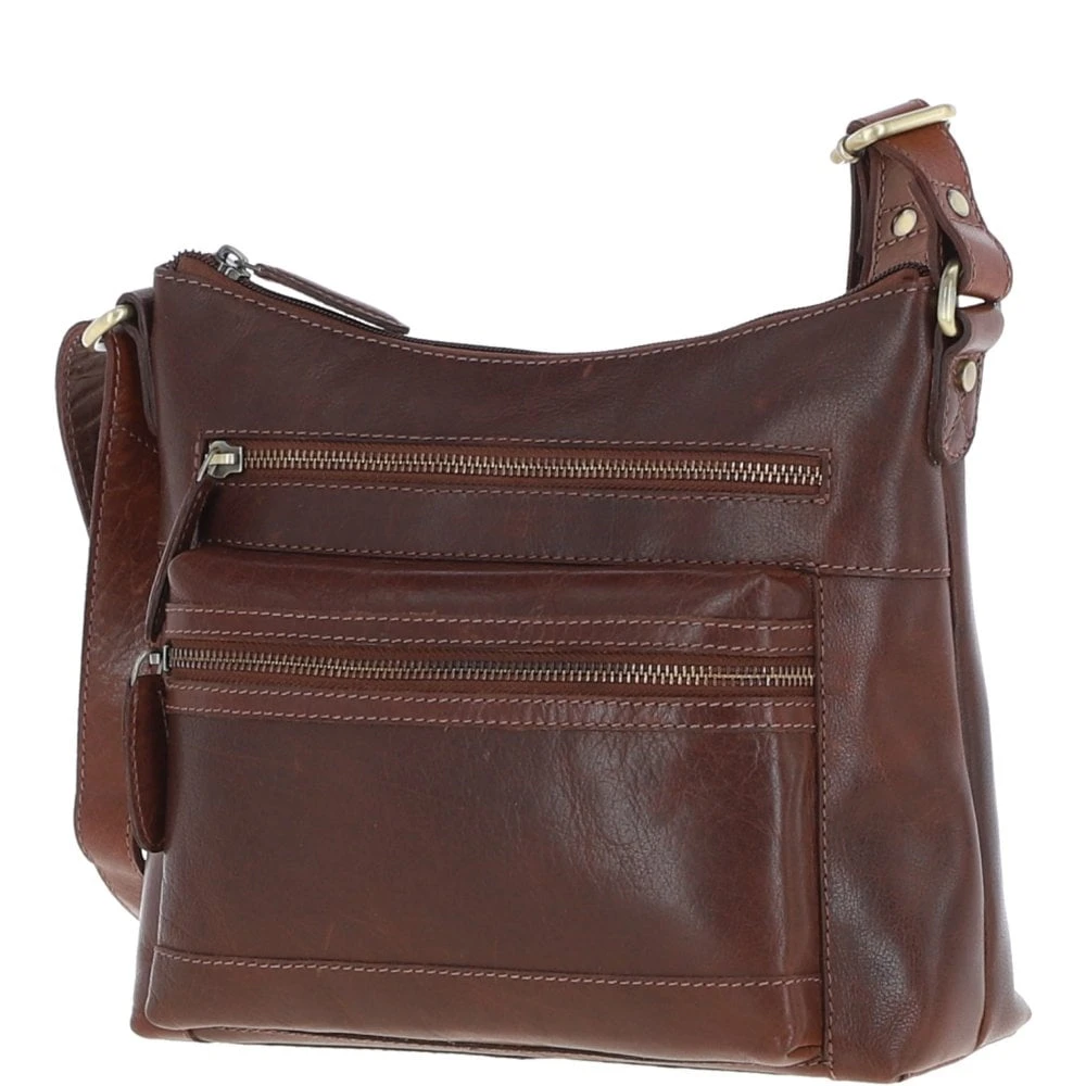 Medium Leather Shoulder Bag Chestnut: T-83 4 Medium Leather Shoulder Bag Chestnut: T-83 - Image 2