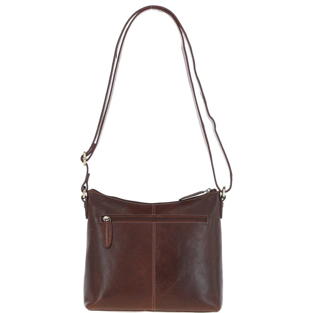 Medium Leather Shoulder Bag Chestnut: T-83 6 Medium Leather Shoulder Bag Chestnut: T-83 - Image 4