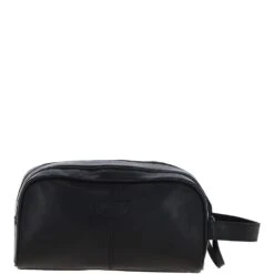 Men’s Dual Zip Leather Washbag – Black: T-78 -Luxe Style Central ashwood men s dual zip leather washbag black t 78 p6761 24640 image