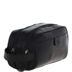 Men’s Dual Zip Leather Washbag – Black: T-78 -Luxe Style Central ashwood men s dual zip leather washbag black t 78 p6761 24641 image