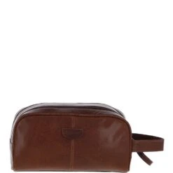 Men’s Dual Zip Leather Washbag – Chestnut Tan: T-78 -Luxe Style Central ashwood men s dual zip leather washbag chestnut tan t 78 p6762 24645 image