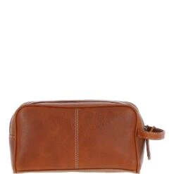 Men’s Dual Zip Leather Washbag – Cognac: FE-09 -Luxe Style Central ashwood men s dual zip leather washbag cognac fe 09 p6746 24672 image