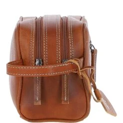 Men’s Dual Zip Leather Washbag – Cognac: FE-09 -Luxe Style Central ashwood men s dual zip leather washbag cognac fe 09 p6746 24674 image