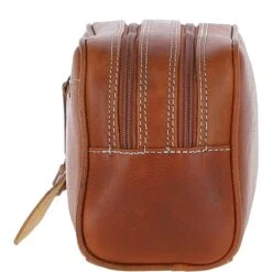 Men’s Dual Zip Leather Washbag – Cognac: FE-09 -Luxe Style Central ashwood men s dual zip leather washbag cognac fe 09 p6746 24675 image