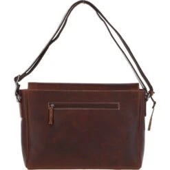 Men’s Medium Leather Messenger Laptop Bag - Brown: FE-02 -Luxe Style Central ashwood men s medium leather messenger laptop bag brown fe 02 p6739 24690 image