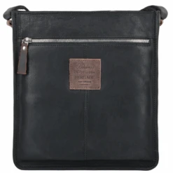 Mens 3 Pocket Medium Leather Messenger Bag Black : 4552 8 Mens 3 Pocket Medium Leather Messenger Bag Black : 4552 -Luxe Style Central ashwood mens 3 pocket medium leather messenger bag black 4552 p654 2673 image