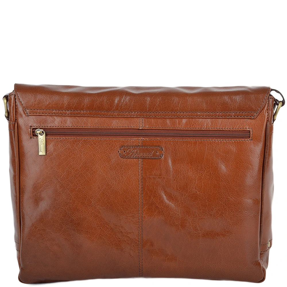 Mens Double Clasp Laptop Satchel Chestnut/vt : Jasper 5 Mens Double Clasp Laptop Satchel Chestnut/vt : Jasper - Image 3