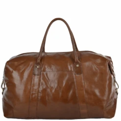 Mens Large Vegetable Tanned Leather Travel Holdall Chestnut : Harold -Luxe Style Central ashwood mens large vegetable tanned leather travel holdall chestnut harold p630 2540 image