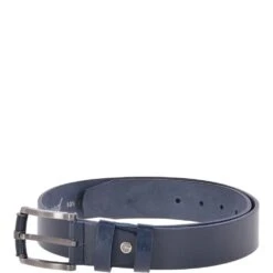 Mens Leather Belt Navy: AB-07
