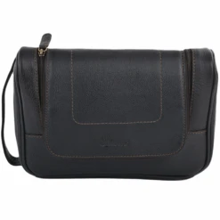 Mens Leather Hanging Wash Bag Brown : 89145 -Luxe Style Central ashwood mens leather hanging wash bag brown 89145 p592 2389 image