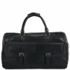 Mens Leather Travel Bag Black : Francis