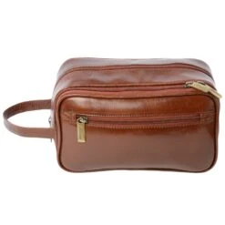 Mens Leather Washbag Chestnut/vt : 2080 -Luxe Style Central ashwood mens leather washbag chestnut vt 2080 p586 2354 image