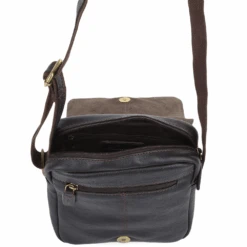 Mens Small Zip Around Flight Side Bag Brown/tum : Jerry -Luxe Style Central ashwood mens small zip around flight side bag brown tum jerry p663 2722 image