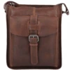 Mens Three Pocket Luxury Small Leather Flight Bag Tan : 4551 -Luxe Style Central ashwood mens three pocket luxury small leather flight bag tan 4551 p653 2667 image