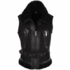 Shearling Leather And Suede Biker Gilet Black/suede : Indiana -Luxe Style Central ashwood shearling leather and suede biker gilet black suede indiana p1531 6854 image