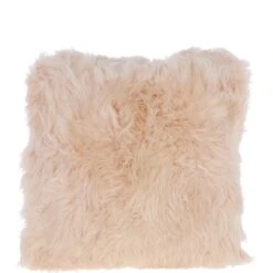 Sheepskin Cushion Blush