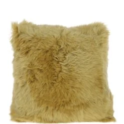 SHEEPSKIN CUSHION Straw Yellow