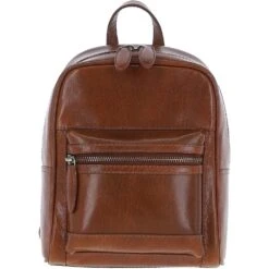 Small Leather Backpack Chestnut: T-87