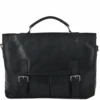 Soft Leather Handcrafted Briefcase Black : Elliot 2 Soft Leather Handcrafted Briefcase Black : Elliot -Luxe Style Central ashwood soft leather handcrafted briefcase black elliot p633 2570 image