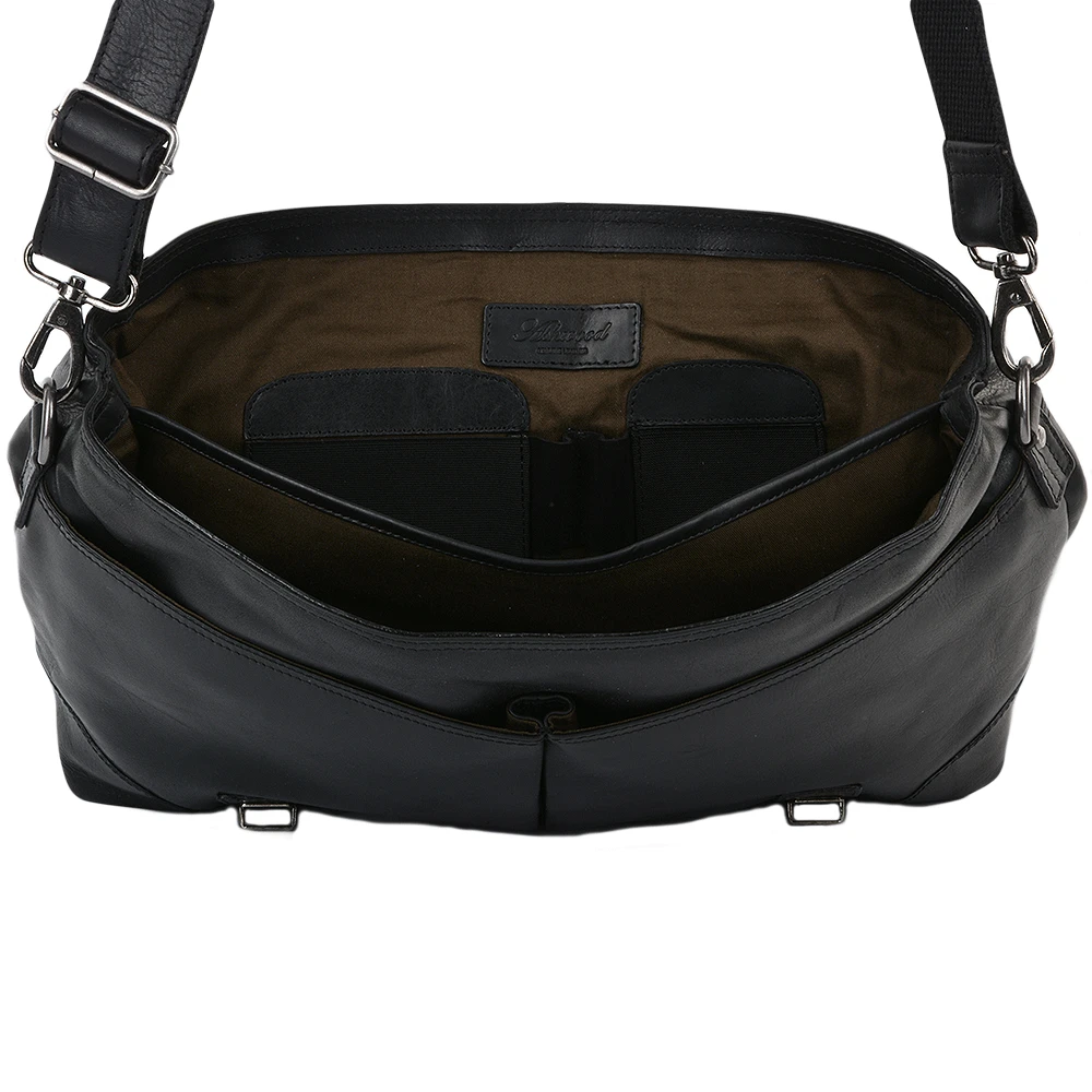 Soft Leather Handcrafted Briefcase Black : Elliot 6 Soft Leather Handcrafted Briefcase Black : Elliot - Image 4