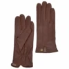 Stitch Detail Leather Gloves Tan : 733