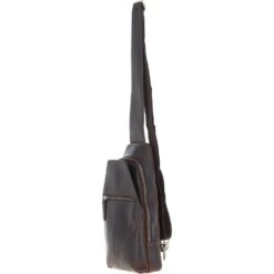 Three Pocket Leather Sling Bag Brown : K-43 -Luxe Style Central ashwood three pocket leather sling bag brown k 43 p7323 26878 image