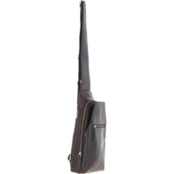 Three Pocket Leather Sling Bag Brown : K-43 -Luxe Style Central ashwood three pocket leather sling bag brown k 43 p7323 26880 image