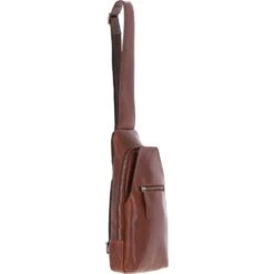 Three Pocket Leather Sling Bag Chestnut : K-43 -Luxe Style Central ashwood three pocket leather sling bag chestnut k 43 p7324 26885 image