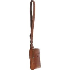 Three Pocket Leather Sling Bag - Honey: T-75 -Luxe Style Central ashwood three pocket leather sling bag honey t 75 p6791 24958 image